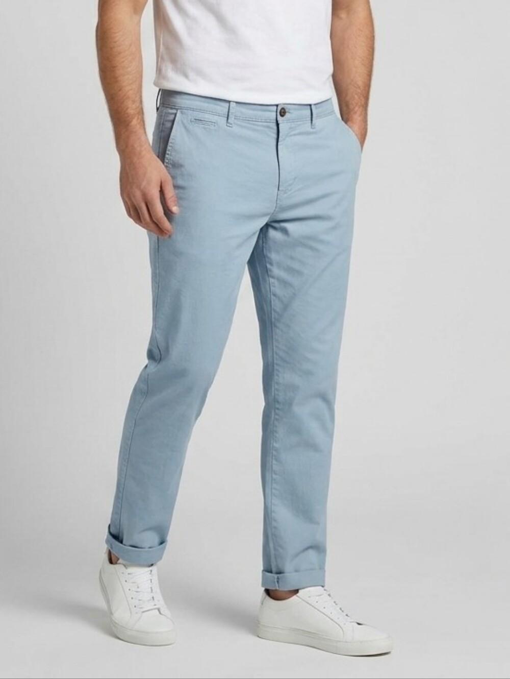 Original Penguin Regular Fit Chino Pants Blue Flat Front Stretch Mens 40x32